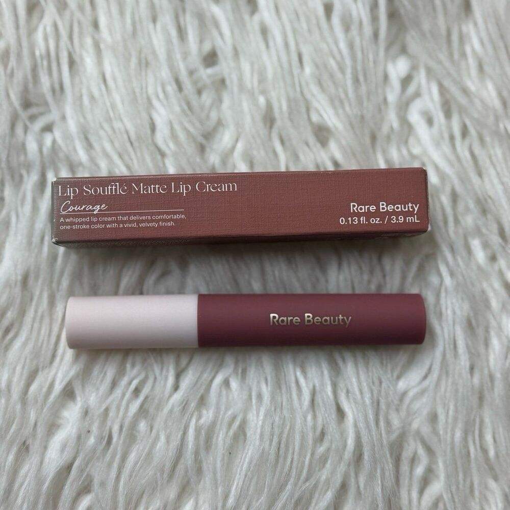 Rare Beauty Lip Souffle Matte Cream Lipstick Courage - Picture 2 of 9